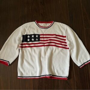 Vintage Christopher & Banks Flag Sweater